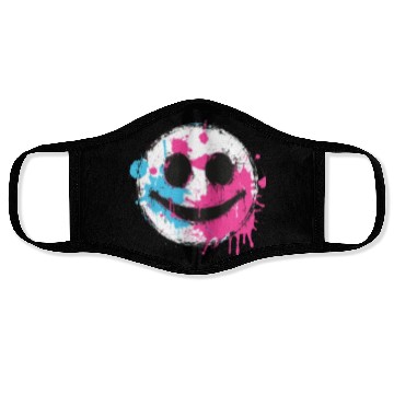 Discover Graffiti Smiley Face - Urban Street Art Face Masks