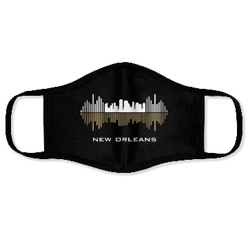 Discover New Orleans City Sound Waves Face Masks