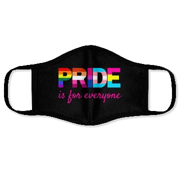 Discover LGBTQ Pride Rainbow Colors Typography Face Masks