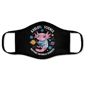 Discover Axolotl Science Teacher Mexican Salamander Face Masks