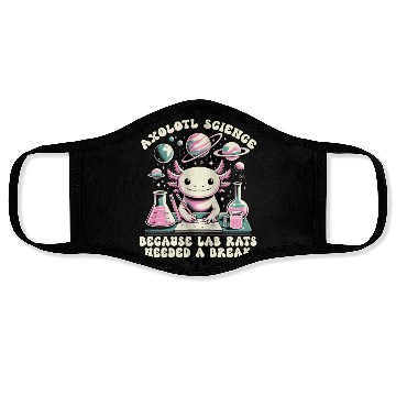 Discover Axolotl Science Teacher Mexican Salamander Face Masks