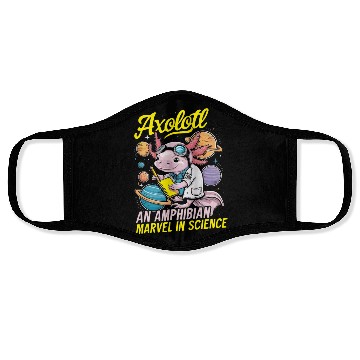 Discover Axolotl Science Teacher Mexican Salamander Face Masks