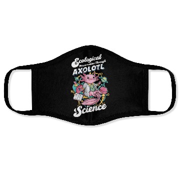 Discover Axolotl Science Teacher Mexican Salamander Face Masks