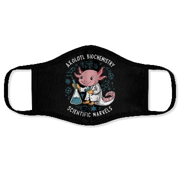 Discover Axolotl Science Teacher Mexican Salamander Face Masks