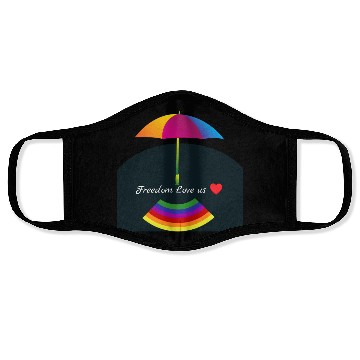 Discover Freedom Love Us  Face Masks