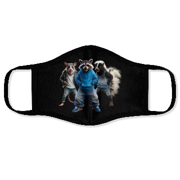 Discover STREET CATS, RACCOON POSSUM SKUNK Face Masks