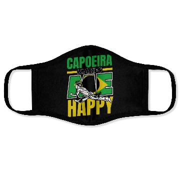 Discover Capoeira Makes Me Happy Capoeirista Ginga Dance Face Masks