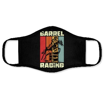 Discover Retro Barrel Racing Gifts Face Masks