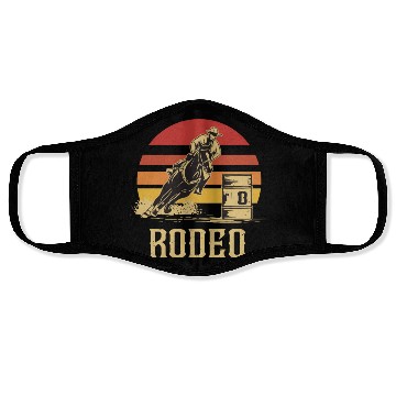 Discover Retro Barrel Racing Gifts Face Masks