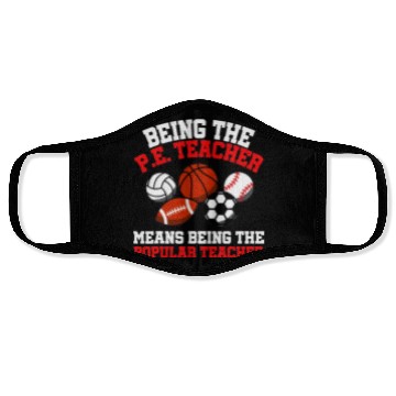 Discover PE Teacher Physical Education Teacher Face Masks