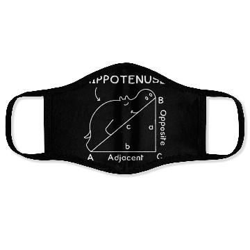 Discover Math Teacher Joke Geometry Hypotenuse Hippotenuse Face Masks