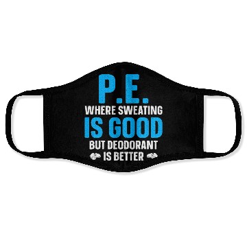 Discover PE Teacher Art Gym Teacher Appreciation Face Masks