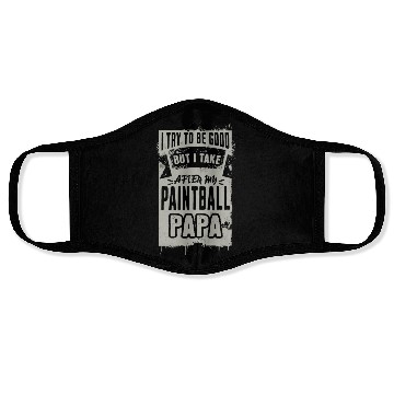 Discover paintball papa, black and grey Face Masks