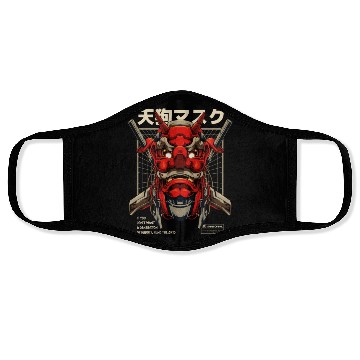 Discover Tengu Mecha Japanese Devil Tattoo Face Masks