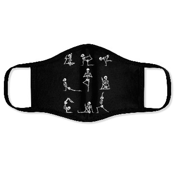 Discover Yoga Skeleton Fan Face Masks