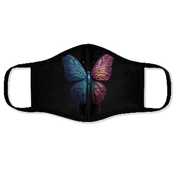 Discover Butterfly Wing Art Face Masks