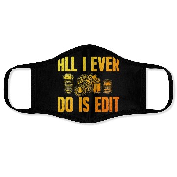 Discover Cool Photography Art Photographer Camera Lover Face Masks