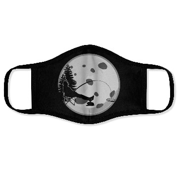 Discover Fishing Rod Fisherman Anlger Fish Face Masks