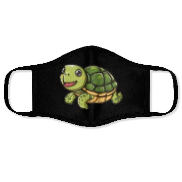 Discover Happy Turtle With A Big Smile Face Masks