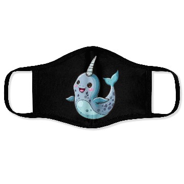 Discover Adorable Narwhal Cartoon Enchantment Face Masks