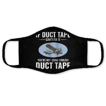 Discover Aircraft Mechanic Aviation Technician Duct Tape Face Masks