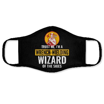 Discover Aircraft Mechanic Aviation Maintenance Technician Face Masks