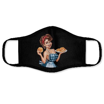 Discover Waffle Delight: Retro Housewife Humor Face Masks