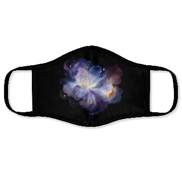 Discover Stellar Watercolor - Supernova Celestial Eruption Face Masks