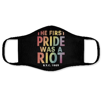 Discover The First Pride Was A Riot LGBT Gay Ally Rainbow Face Masks