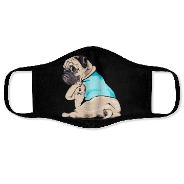 Discover PUGS LOVE DAD Face Masks