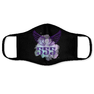 Discover Angel number 555 design Face Masks