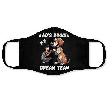 Discover Dad's Doggie Dream Team - Dog Dad Father's Day Face Masks