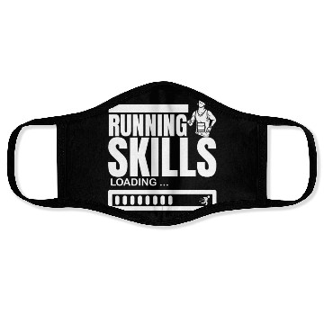 Discover Running Skills Loading Funny Marathon Running Face Masks