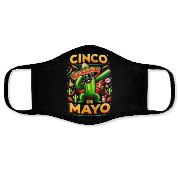 Discover Cinco de Mayo Dancing Cactus Face Masks