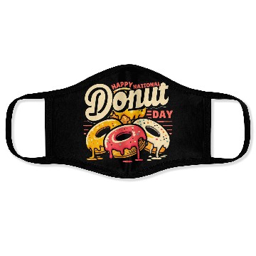 Discover Vintage National Donut Day Face Masks