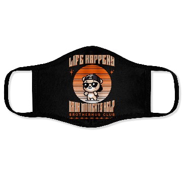 Discover Cool Vibes Bear Face Masks