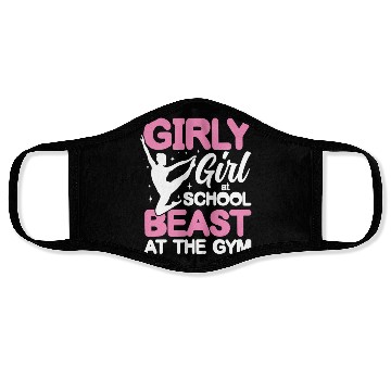 Discover Girly Girl At School Beast At The Gym Face Masks