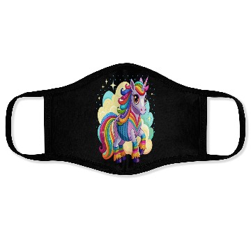 Discover Crochet Rainbow Unicorn Face Masks
