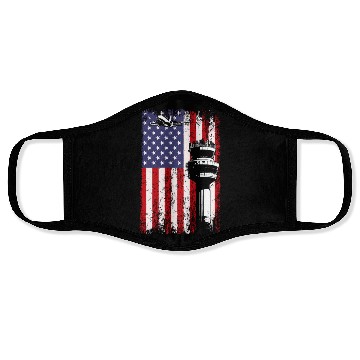 Discover American Flag US, air traffic controller Face Masks