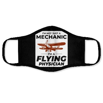 Discover Aircraft Mechanic Aviation Maintenance Technician Face Masks