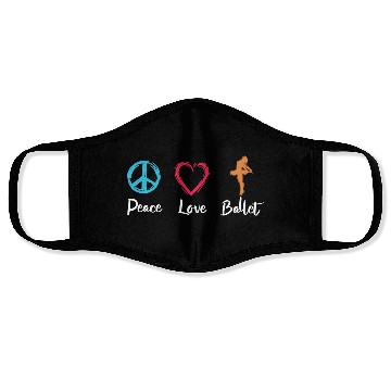 Discover Peace Love Ballet Face Masks