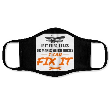 Discover Aircraft Mechanic Aviation Maintenance Technician Face Masks