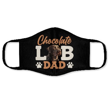Discover Labrador Owner CHOCOLATE LAB DAD Labrador Dog Face Masks