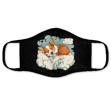 Discover Corgi Cloud Dreamer Face Masks