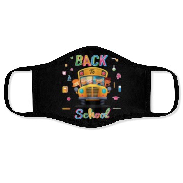 Discover Funny Back To School Welcome School Bus Driver 1st Face Masks