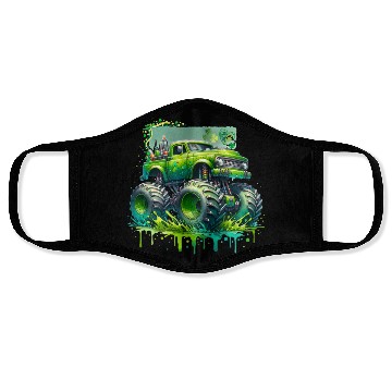 Discover Monster Truck Shamrock Face Masks