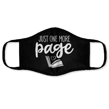 Discover Just One More Page Book Reading Lovers Face Masks