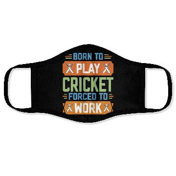 Discover Born to Play Cricket Funny Cricketer Face Masks