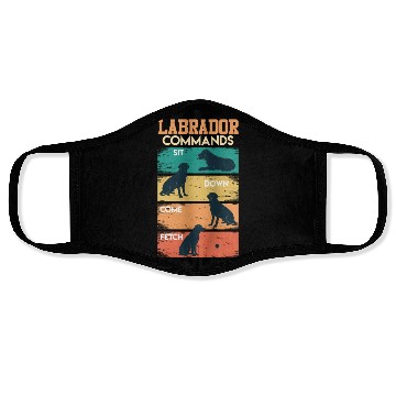 Discover Labrador COMMANDOS Labrador Lovers Funny Face Masks