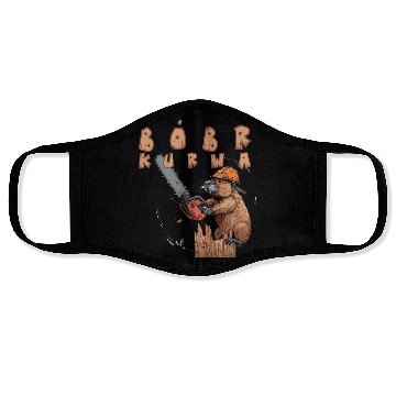 Discover Beaver Lumberjack Chainsaw Face Masks